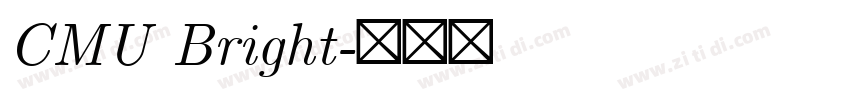 CMU Bright字体转换
